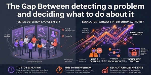 The Gap Between Detecting a Problem and Deciding What to do About it